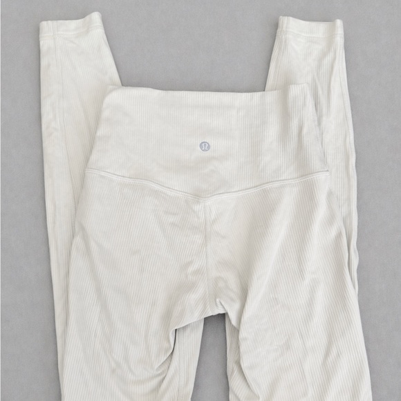 Lululemon Align Ribbed Double Lined Leggings White Opal Size 4 - Picture 3 of 5
